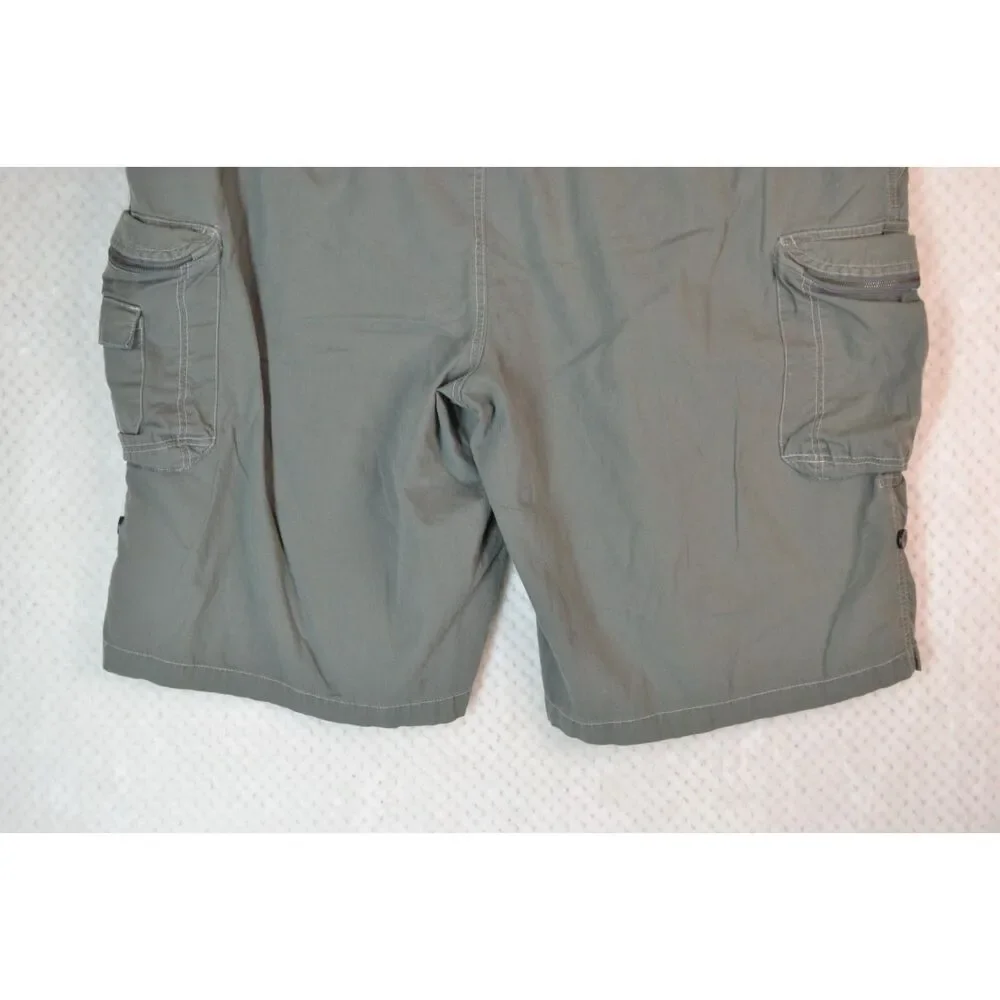 King Size Men's 52 Grey Cargo High Rise 13 inch Shorts
